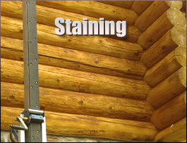  Toxey, Alabama Log Home Staining